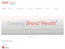 Tablet Screenshot of aliagroup.com